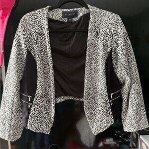 Metaphor Monochrome Textured Blazer and skirt